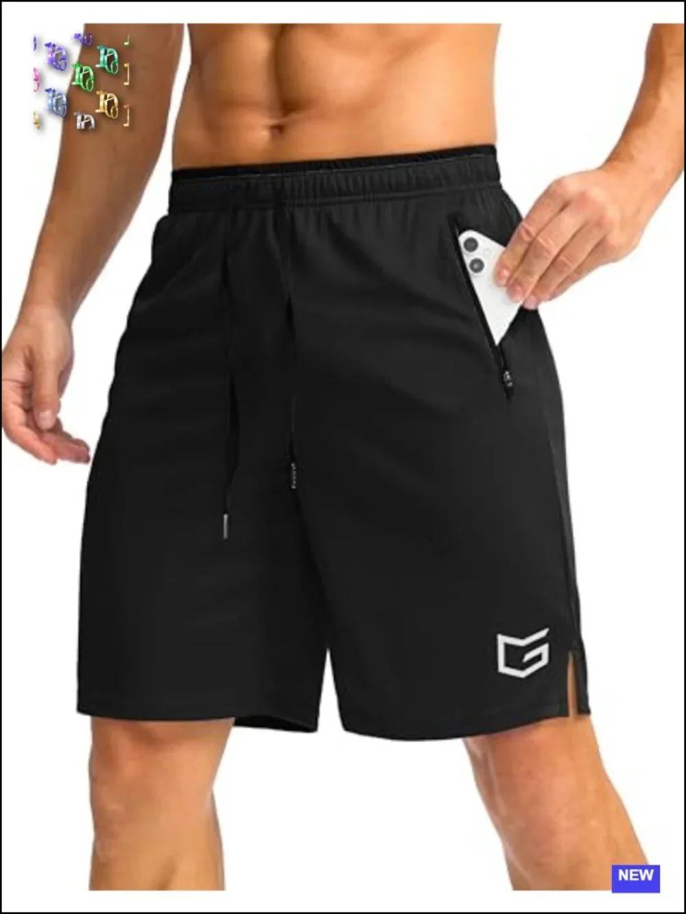 Men's Athletic Shorts with Zipper Pockets 9/11